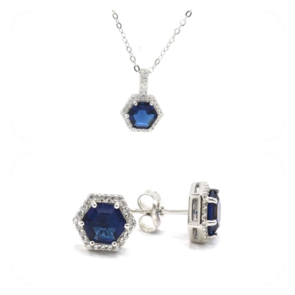 925 STERLING SILVER EARRINGS & NECKLACE - Picture 5 of 5